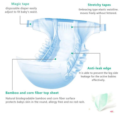 Bamboo Diaper Set For Very Sensitive Skin